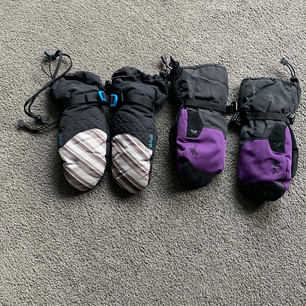 Dakine and Gordini ski mittens